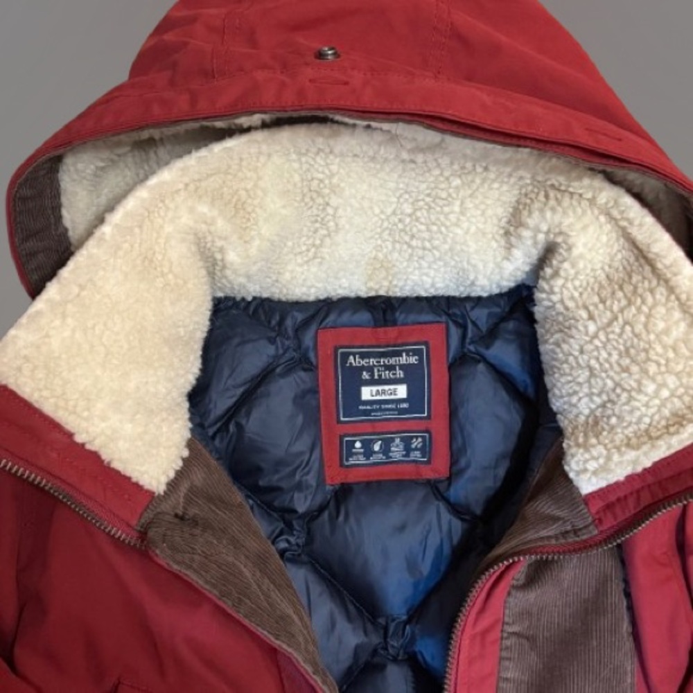 Abercrombie & Fitch Hooded Ultra Parker Down Jacket Coat
Mens Red Large - Picture 7 of 16